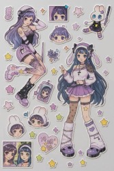 Наклейки" Anime lilac" (22*12 см)