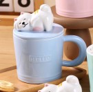 Кружка керамическая «Hello chubby cat», blue (430 мл)