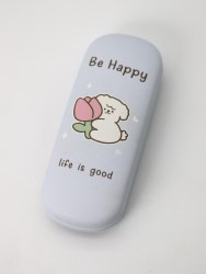 Чехол для очков "Be happy life is good", blue