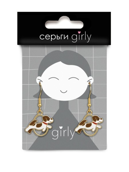Серьги GIRLY "Dog" 