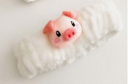 Повязка на голову "Pig", white