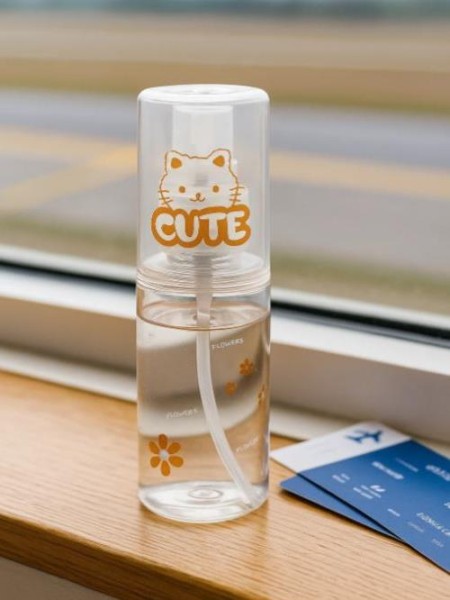 Дорожная бутылочка "Cute cat", brown (60 ml) 