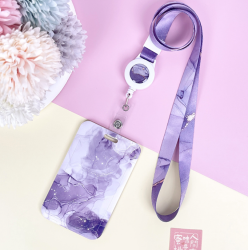 Футляр для карт на ленте "Watercolor fantasies", purple