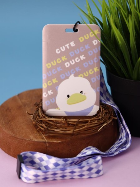Футляр для карт на ленте "Duck cute 100 %" 