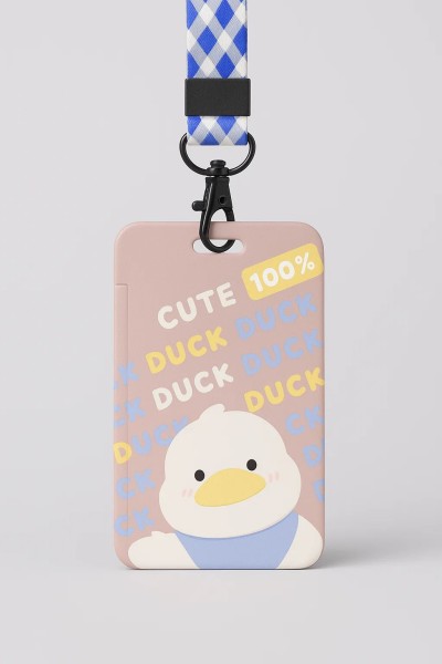 Футляр для карт на ленте "Duck cute 100 %" 