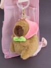 Плюшевый брелок "Peach capybara", brown